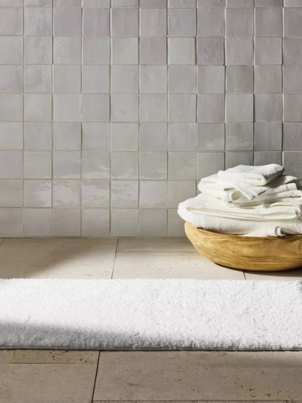 Casaluna White 100% Cotton Modal Plush Tufted Medium Pile Bath Rug Mat 21" x 34"